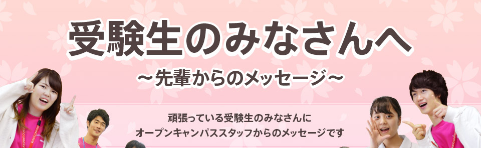 受験生のみなさんへ 先輩からのメッセージ Find Web 佛教大学入試情報サイト
