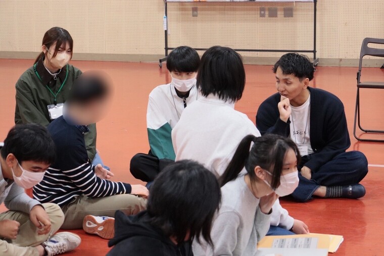 ボッチャ前の何気ない会話で交流