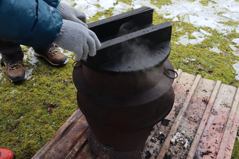 火加減が難しい釜での炊飯