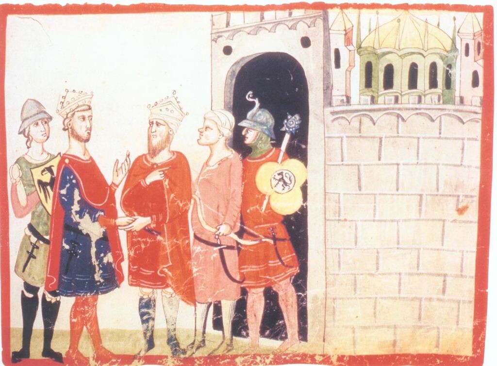 〇【井上浩一先生よりご提供】井上画像、Friedrich_II._mit_Sultan_al-Kamil_「フリードリヒ2世の十字軍」(20220623メール受).jpg